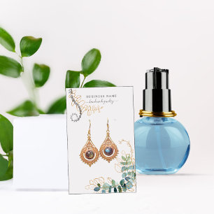 Goud en groen beeldscherm voor oormerken Visitekaa Visitekaartje