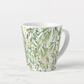 Goud en groen decoratief Plant Latte Mok (Rechterhoek)