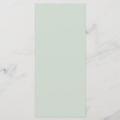 Goud en Groen Elegant Botanisch Bruiloft Menu (Achterkant)