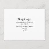 Goud en Groen Eucalyptus Maid of Honor Uitnodiging Briefkaart (Achterkant)