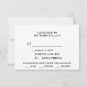 Goud en Groen Eucalyptus Menu Keuze Rsvp (Achterkant)