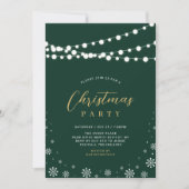 Goud en groen | Kerst met tekenlicht Kaart (Voorkant)