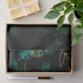 Goud en groen ontpitten tissuepapier (Geschenk)