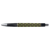 Goud en Groen op Zwart Art Deco Patroon Pen (Voorkant)