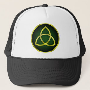 goud en groene triquetra trucker pet