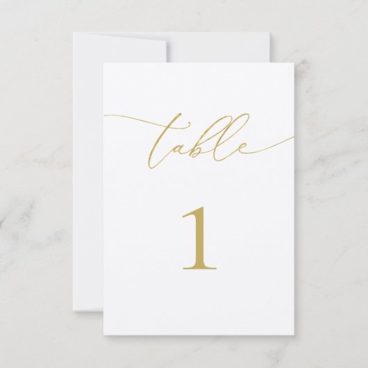 Goud en Ivoor Tafelnummers (Voorkant)