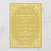  goud en ivoren kunst Deco Wedding Menu (Voorkant)