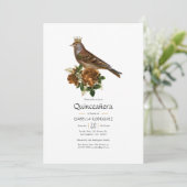 Goud en Koper  Chic Quinceañera Kaart (Staand voorkant)