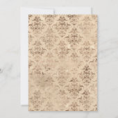 Goud en Koper  Chic Quinceañera Kaart (Achterkant)