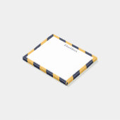 Goud en marineblauw Stripes op maat Post-it® Notes (Schuin)