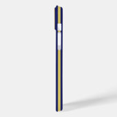 Goud en marinestrepen met patroon Case-Mate iPhone case (Achterkant / Links)