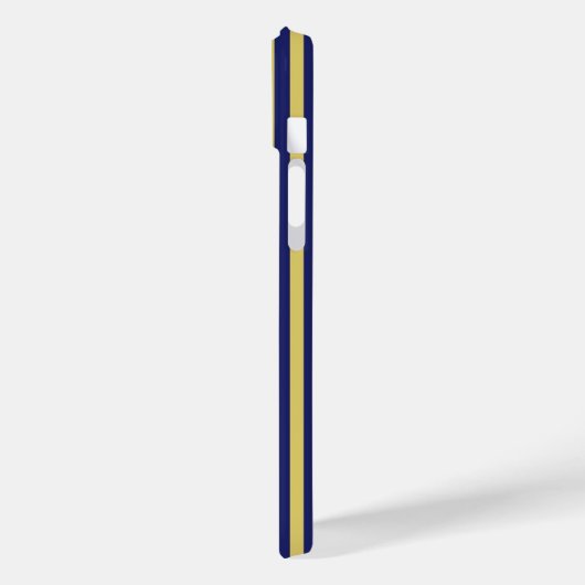 Goud en marinestrepen met patroon Case-Mate iPhone case (Achterkant / Links)