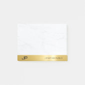 Goud en Marmer Moderne Eenvoudige Sjabloon Elegant Post-it® Notes (Voorkant)