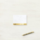 Goud en Marmer Moderne Eenvoudige Sjabloon Elegant Post-it® Notes (Op bureau)