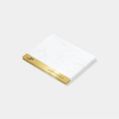 Goud en Marmer Moderne Eenvoudige Sjabloon Elegant Post-it® Notes (Schuin)