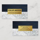 Goud en marmer visitekaartje (Voorkant / Achterkant)