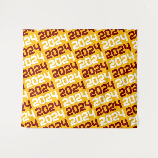 Goud en Maroon Afstuderen Achtergrond Wandkleed (Voorkant (horizontaal))