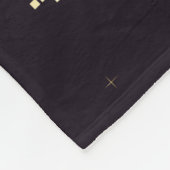 Goud en midderblauw landschap met vuurwerk fleece deken (Hoek)