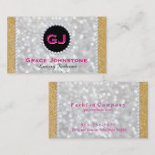 Goud en parels visitekaartje (Voorkant / Achterkant)