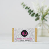 Goud en parels visitekaartje (Staand voorkant)