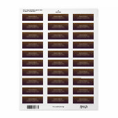 Goud en Plum Vintage bruiloft Etiket (Full Sheet)