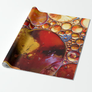 Goud en rode stippen cadeaupapier