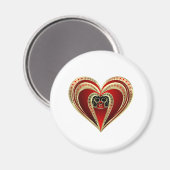 Goud en rood hart magneet (Voorkant / Achterkant)