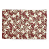 Goud en Rood Herhalend Motief | Octopuspatroon Kussensloop (Achterkant)