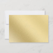 Goud en rood Kerstfeest RSVP Kaartje (Achterkant)