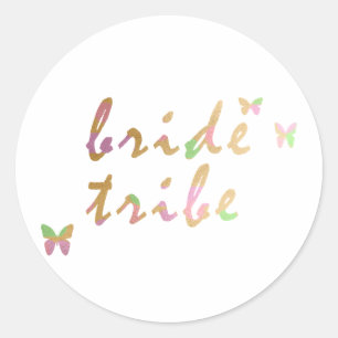 Goud en roos Bride Tribe Ronde Sticker