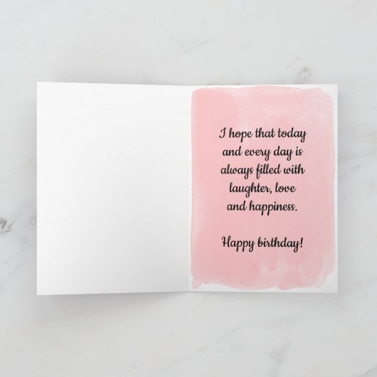  goud en roze 24e verjaardag kaart (Binnen)