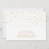 Goud en roze ballonnen | Eerste verjaardag van het Kaart (Achterkant)