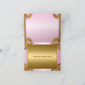 Goud en Roze Dankkaart Voeg je eigen tekst toe Bedankkaart (Binnen)