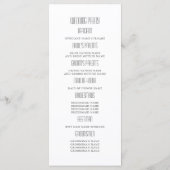 Goud en Roze Elegante Moderne Huwelijksprogramma's Programma (Achterkant)