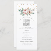 Goud en Roze Elegante Moderne Huwelijksprogramma's Programma (Voorkant / Achterkant)