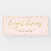 Goud en roze | Gefeliciteerd Partij, Event Banner (Horizontaal)