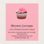 Goud en roze gestreept Visitekaartje (Binnenkant ongevouwen)