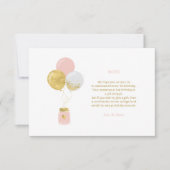 Goud en roze | Kaart van de Birthday Party Gift En (Voorkant)