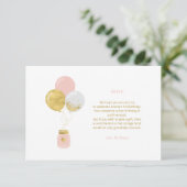 Goud en roze | Kaart van de Birthday Party Gift En (Staand voorkant)