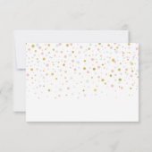 Goud en roze | Kaart van de Birthday Party Gift En (Achterkant)