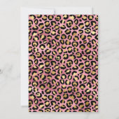 Goud en roze luipaard Geschilderd zwart 40e verjaa Kaart (Achterkant)