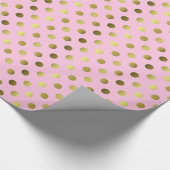 Goud en roze poodopapier cadeaupapier (Hoek)