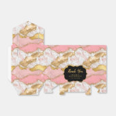 Goud en Roze Sequins Agaat Verjaardag Dank u Bedankdoosjes (Uitgevouwen)