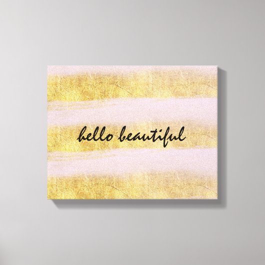 Goud en roze stropen canvas afdruk (Voorkant)