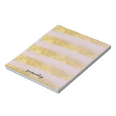 Goud en roze stropen notitieblok (Gedraaid)