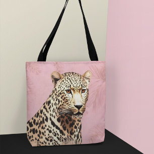 Goud en Roze Wilde Luipaard Draagtas