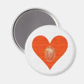 Goud en Sinaasappel  Cameo Magneet (Voorkant / Achterkant)