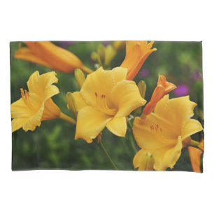 Goud en Sinaasappel Lily Flowers Kussensloop