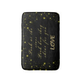 Goud en sparkles sterren op zwart badmat (Voorkant Verticaal)