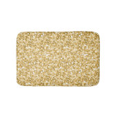 Goud en sprankelend wit glitterpatroon badmat (Voorkant)